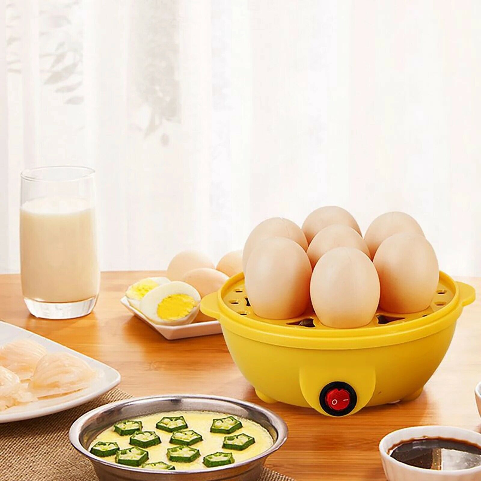 Electric Egg Cooker & Rapid Egg Boiler – Auto Shut-Off 7 Egg Steamer for Hard Boiled Eggs