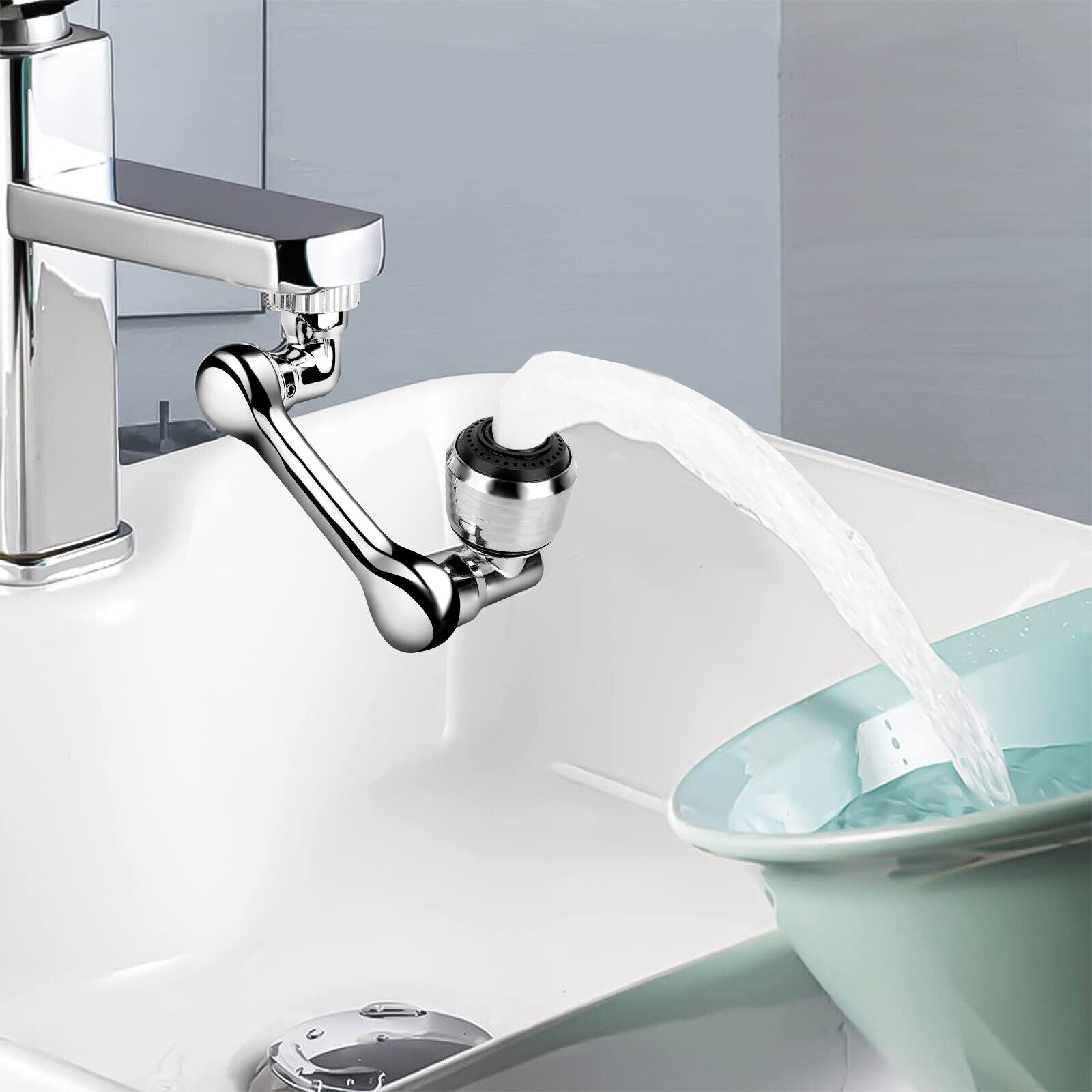 2-Pack 1080° Swivel Faucet Aerator – Universal Rotating Sink Sprayer Attachment