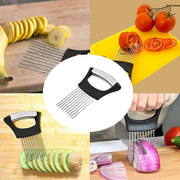 Food Slice Assistant - Non Slip, Stainless Steel Vegetable Holder, Slicer