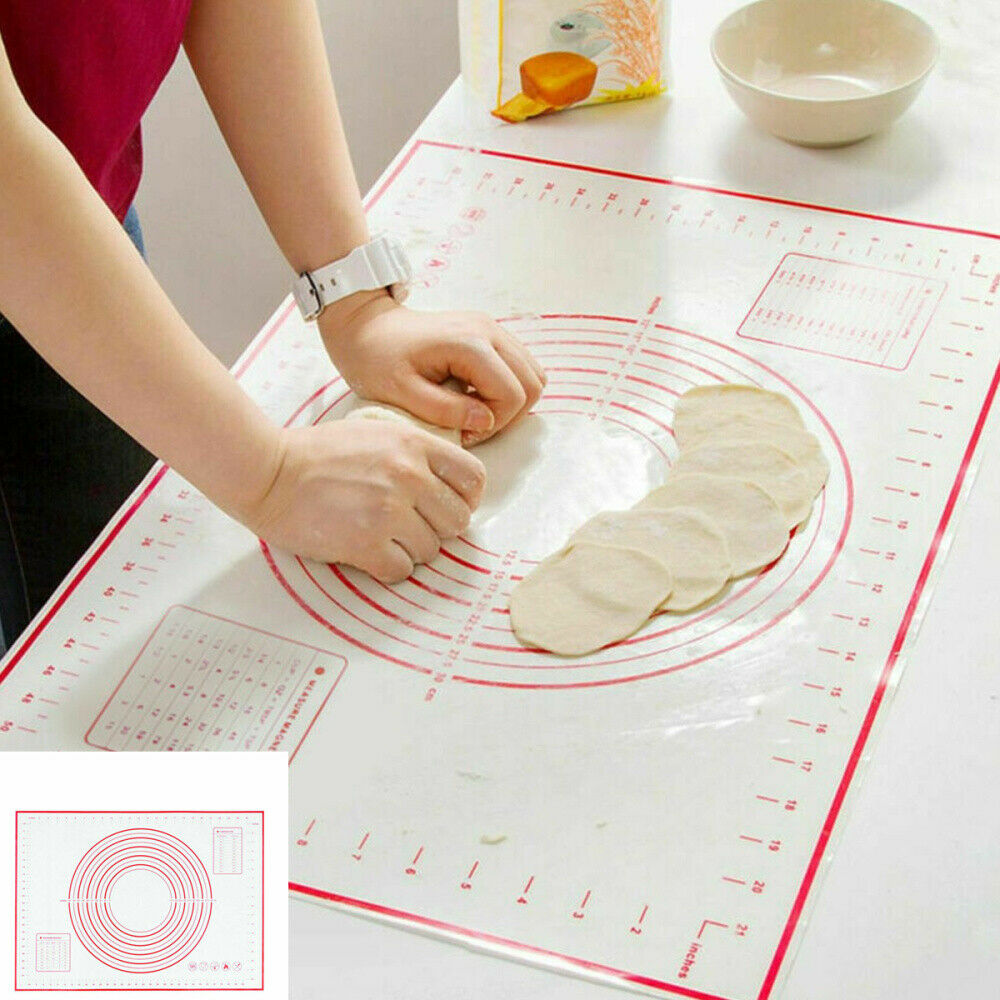 Extra Large Silicone Baking Mat with Measurements – Non Stick Pastry Dough Rolling Mat 20” x 28