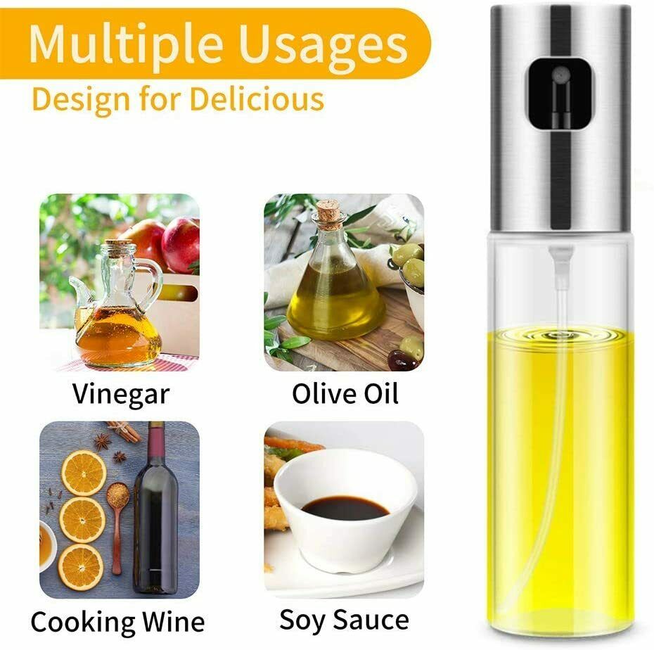 Premium Olive Oil Sprayer Bottle – Stainless Steel Cooking Oil Mister for Air Fryer, BBQ & Kitchen