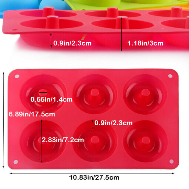 6-Hole Silicone Donut Baking Pan