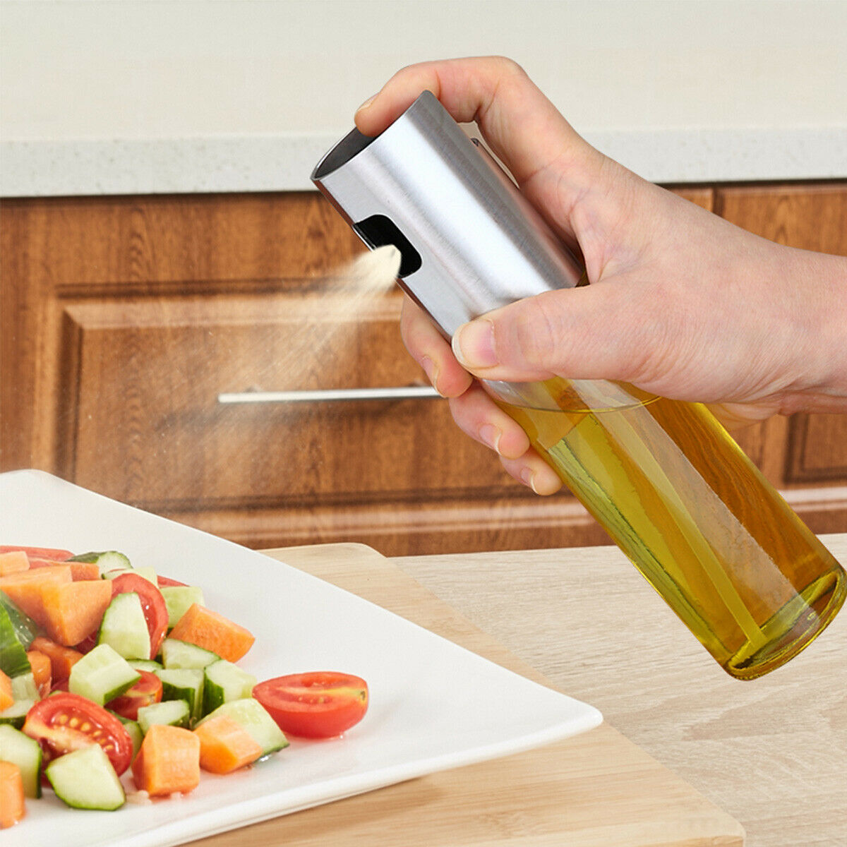 Premium Olive Oil Sprayer Bottle – Stainless Steel Cooking Oil Mister for Air Fryer, BBQ & Kitchen