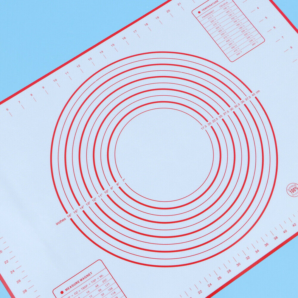Extra Large Silicone Baking Mat with Measurements – Non Stick Pastry Dough Rolling Mat 20” x 28