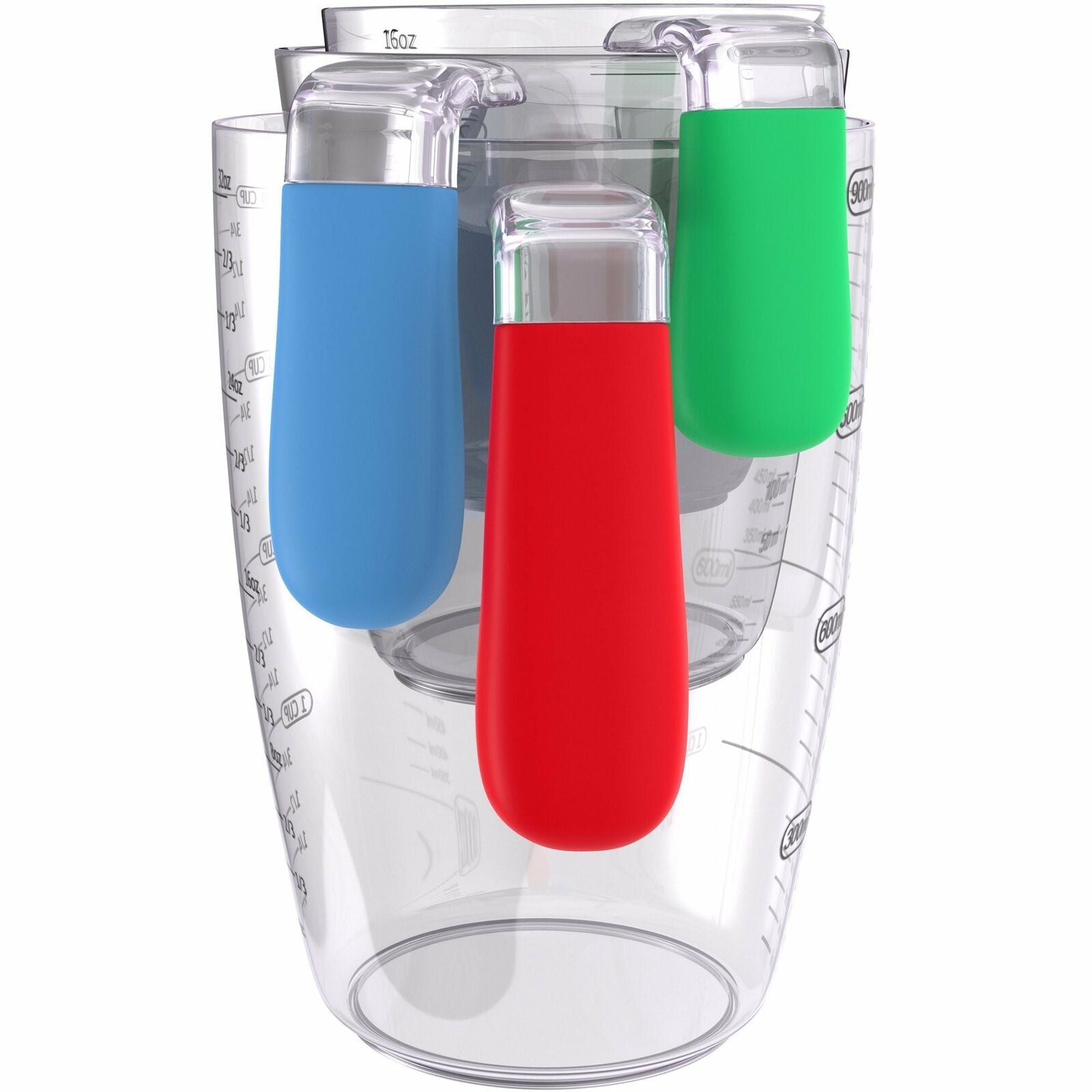 3 Piece Plastic Measuring Cups Set