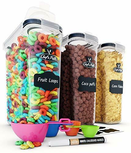 4L Airtight Food Storage Container Set – BPA Free Stackable Pantry Organizer with Locking Lid