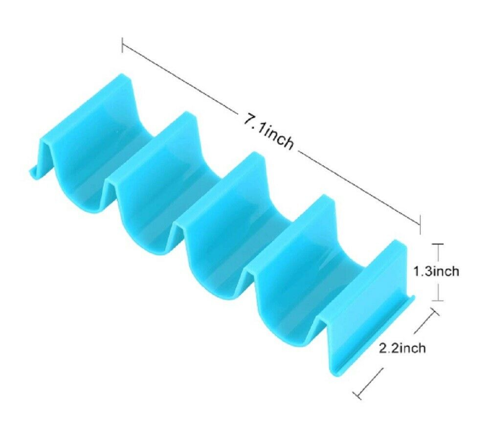 4-Pack Taco Holder Stand Set – BPA Free Taco Rack Trays for Hard & Soft Shell Tacos