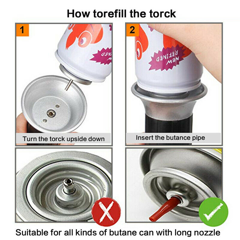 Refillable Butane Culinary Torch – Adjustable Flame Kitchen Blow Torch for Crème Brûlée, BBQ & Baking