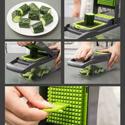 15-In-1 Vegetable Fruit Chopper, Cutter, Veggie Dicer Slicer With Container
