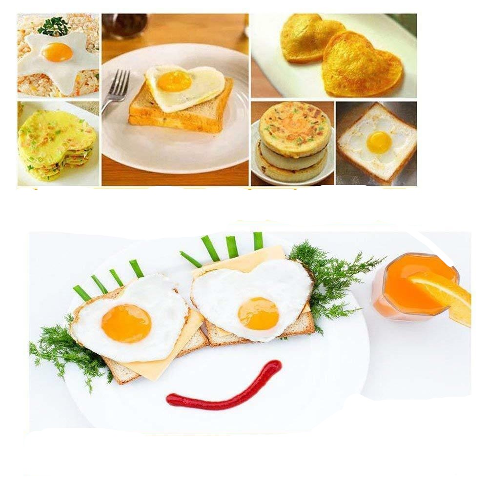 5-Piece Nonstick Egg Ring Mold Set – Stainless Steel Pancake & Breakfast Sandwich Cooker