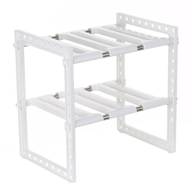 2-Tier Under Sink Rack, Adjustable Shelf Storage Organizer