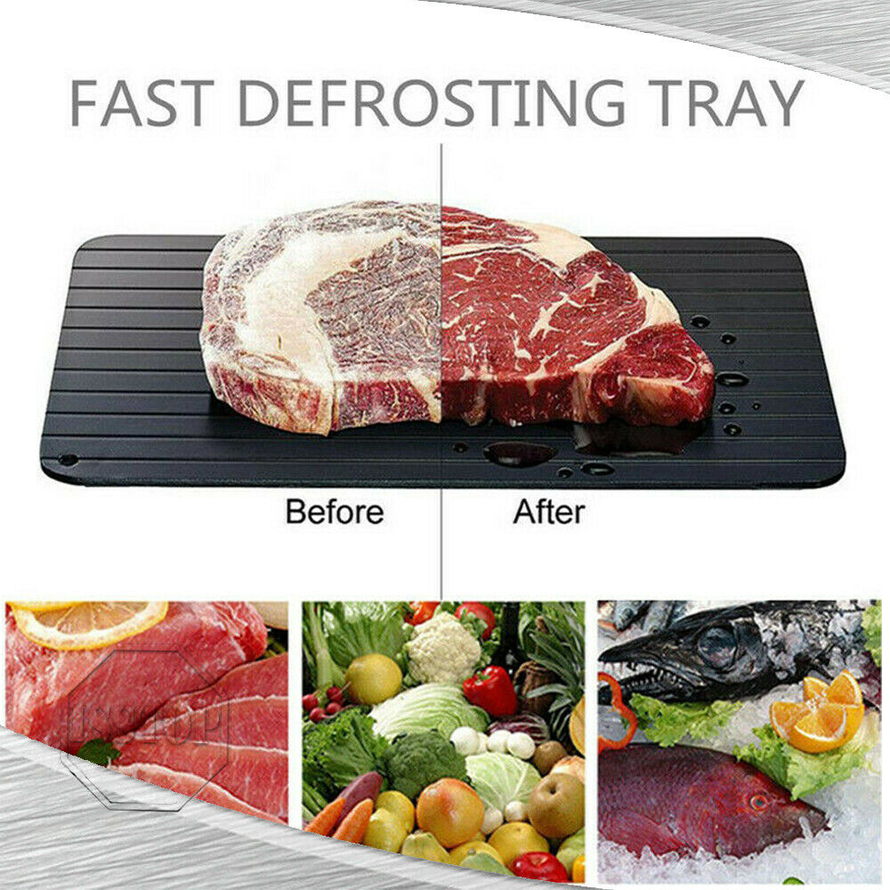 9-Inch Fast Defrosting Tray – Rapid Thawing Plate for Frozen Meat & Food