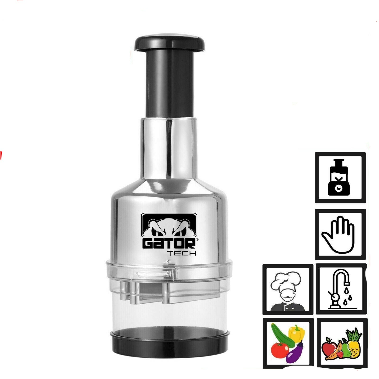 Multi-Function Vegetable Chopper & Slicer – Manual Onion Cutter, Peeler & Food Dicer Tool