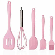 5 Pcs Non Stick Silicone, Heat Resistant, Baking, Kitchen Tools Spatula Set