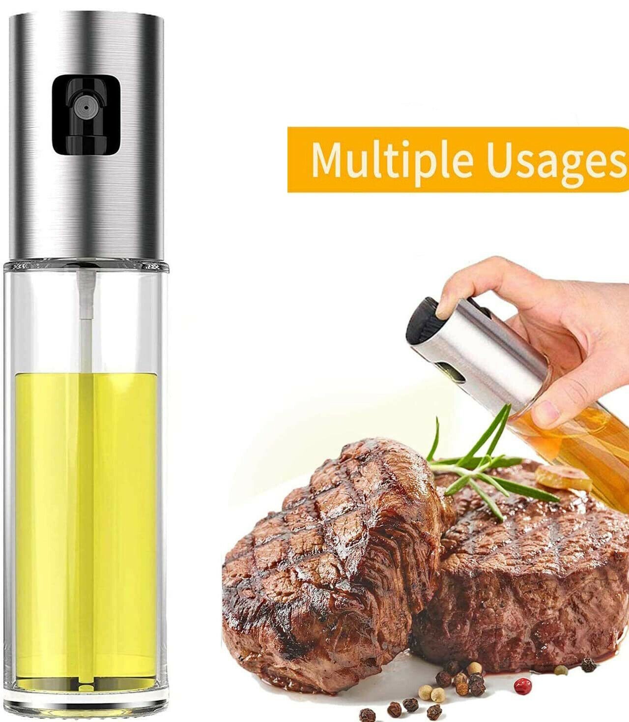 Premium Olive Oil Sprayer Bottle – Stainless Steel Cooking Oil Mister for Air Fryer, BBQ & Kitchen