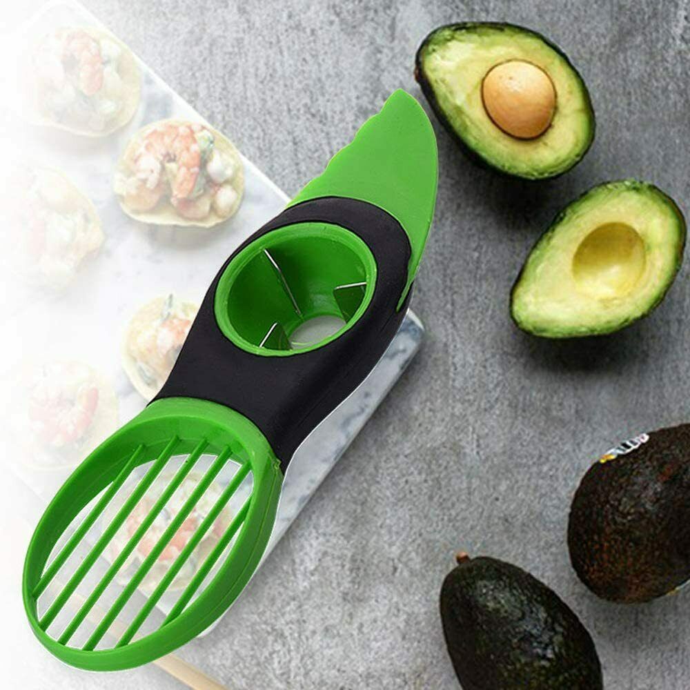 3-in-1 Avocado Slicer Tool – Fruit Cutter, Pitter & Peeler Kitchen Gadget