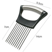Food Slice Assistant - Non Slip, Stainless Steel Vegetable Holder, Slicer