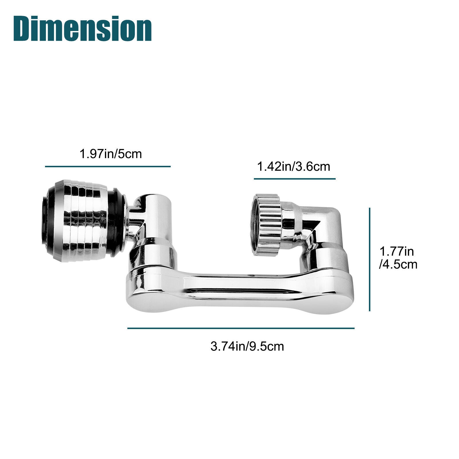 2-Pack 1080° Swivel Faucet Aerator – Universal Rotating Sink Sprayer Attachment