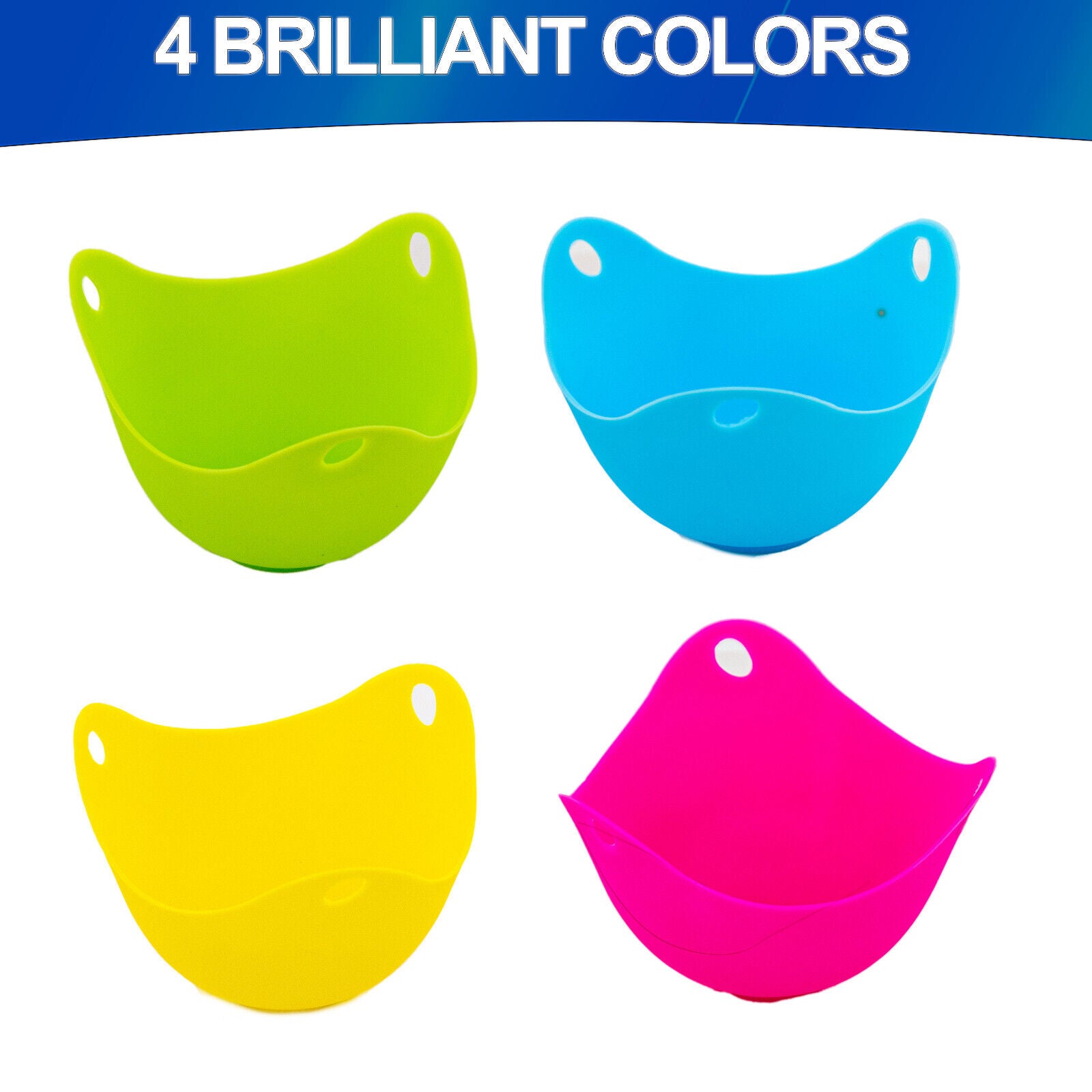Silicone Egg Poacher Cups Set – Non Stick Microwave & Stovetop Egg Cooker for Perfect Poached Eggs