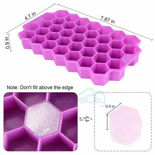 74 Case Silicone Ice Cube Tray With Lids 2-Pack