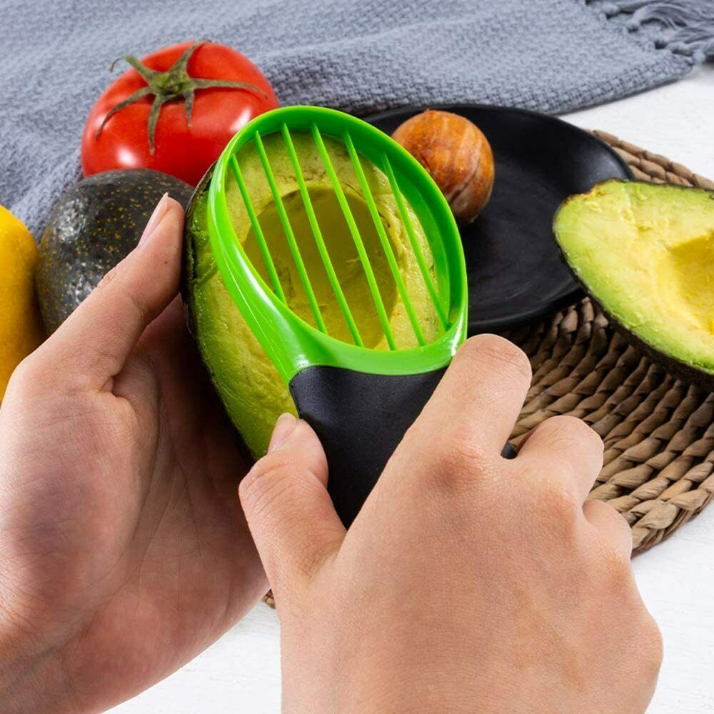 3-in-1 Avocado Slicer Tool – Fruit Cutter, Pitter & Peeler Kitchen Gadget
