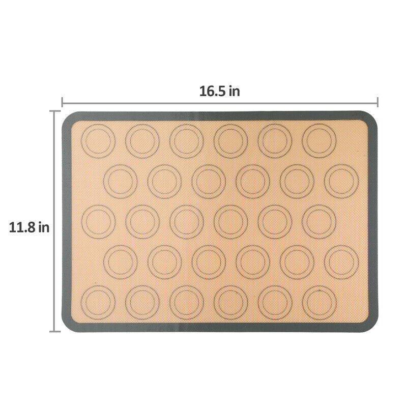 2-Pack Silicone Macaron Baking Mats – 30-Cavity Nonstick Pastry & Cookie Sheet Liners