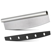 14" Pizza Cutter Sharp Rocker Blade Heavy Duty Stainless Steel Slicer With Cover