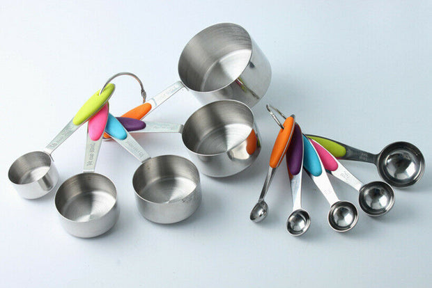 10PCS Stainless Steel Measuring Cups and Spoons Set
