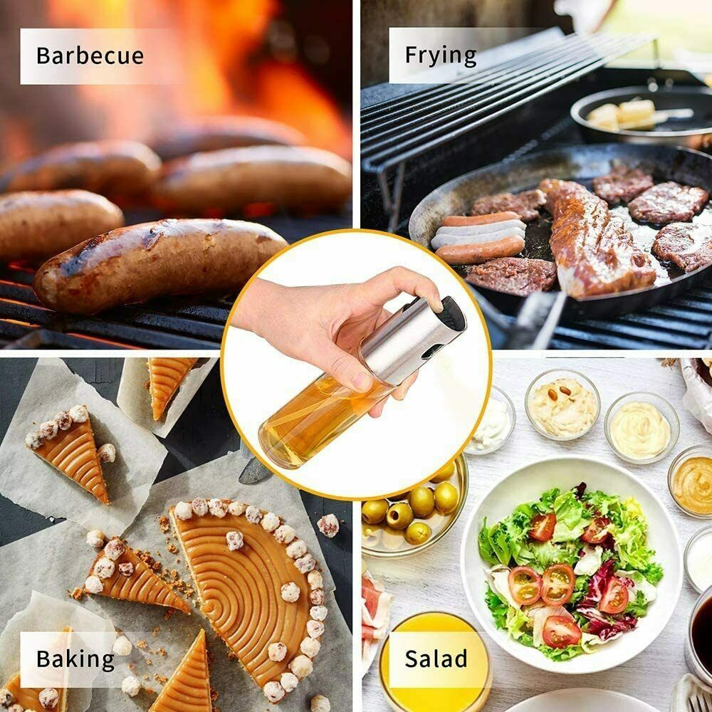 Premium Olive Oil Sprayer Bottle – Stainless Steel Cooking Oil Mister for Air Fryer, BBQ & Kitchen