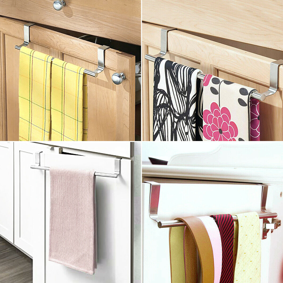 Under Cabinet Paper Towel Holder – Stainless Steel Kitchen Roll Hanger Rack Organizer