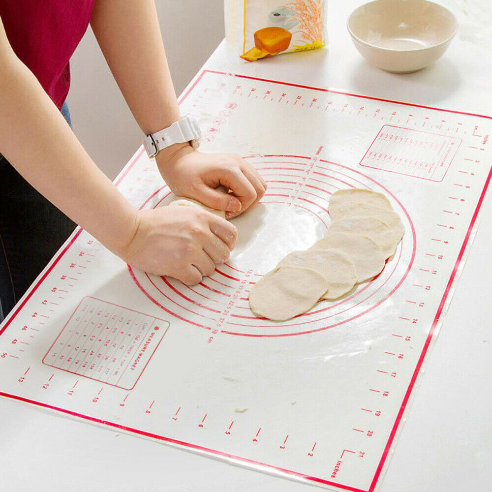Extra Large Silicone Baking Mat with Measurements – Non Stick Pastry Dough Rolling Mat 20” x 28