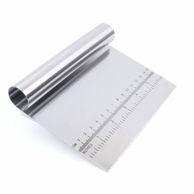 Professional Quality Heavy Duty Multi-Purpose Stainless Steel Bench Scraper, Chopper, Cutter
