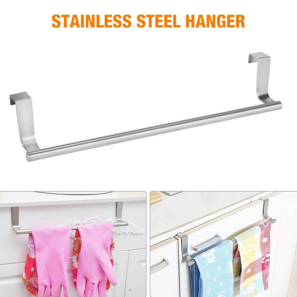 Under Cabinet Paper Towel Holder – Stainless Steel Kitchen Roll Hanger Rack Organizer