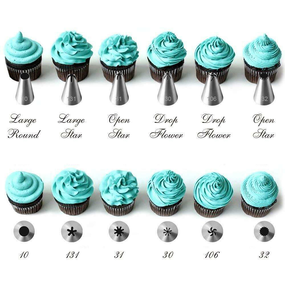 42-Piece Cake Decorating Kit – Stainless Steel Icing Piping Tips & Pastry Nozzles Set