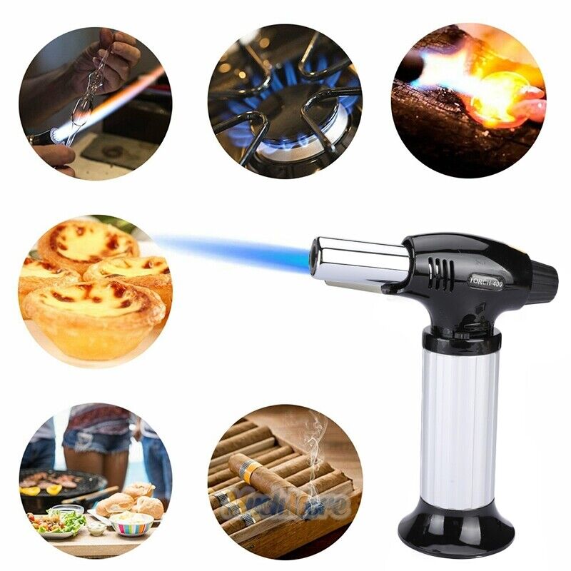 Refillable Butane Culinary Torch – Adjustable Flame Kitchen Blow Torch for Crème Brûlée, BBQ & Baking