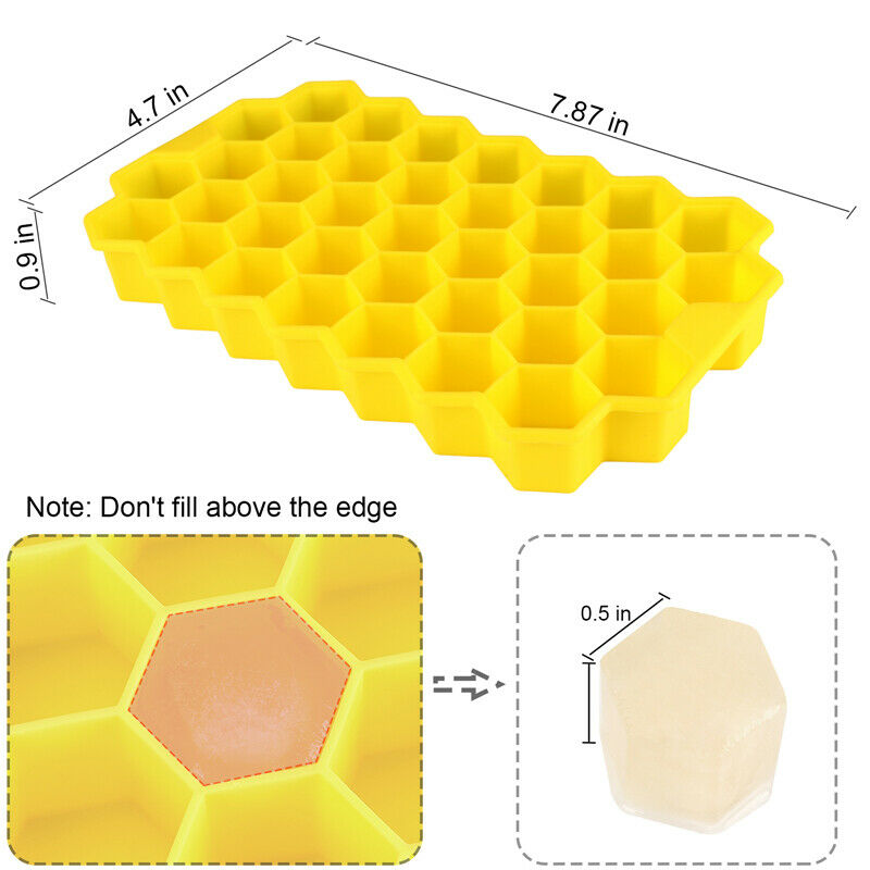 74 Case Silicone Ice Cube Tray With Lids 2-Pack