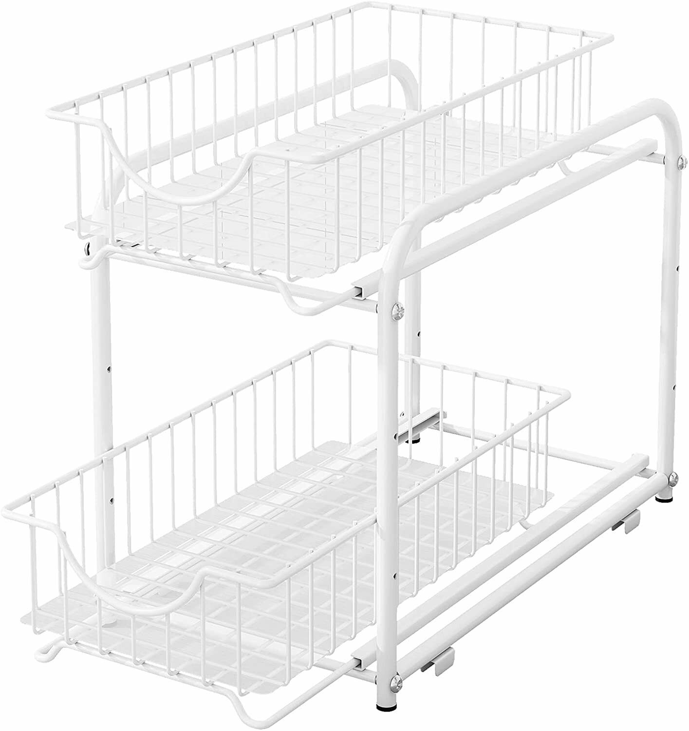 2-Tier Under Sink Organizer with Sliding Drawers – Pull Out Cabinet Storage Rack