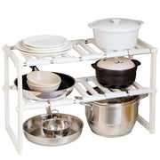 2-Tier Under Sink Rack, Adjustable Shelf Storage Organizer