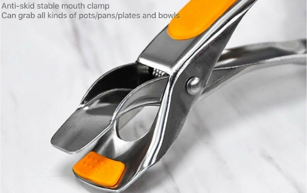 Stainless Steel Anti-Scald Pot Clip – Heat Resistant Plate, Bowl & Dish Gripper Tongs