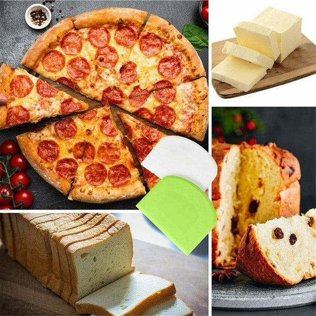 2 PCS Plastic Dough, Bowl,  Bench Scraper