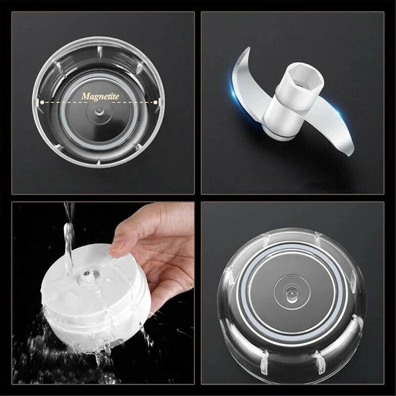Electric 300ML Garlic Press, Meat Mincer, Blender And Mixer With 100ML Cup Free