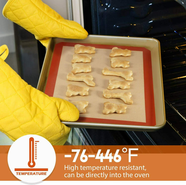 3-Pack Silicone, Nonstick, Heat Resistant, Baking Oven Mats