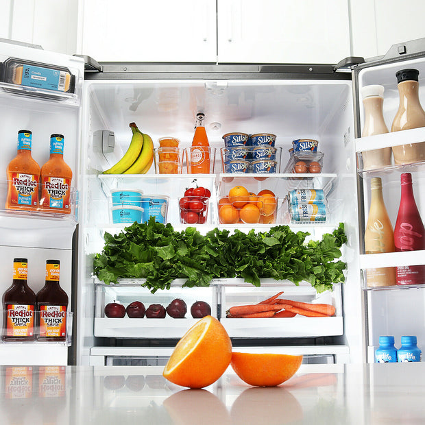 14 PC Clear Refrigerator Organizer Set, Storage Bins for Fridge, Freezer Or Pantry