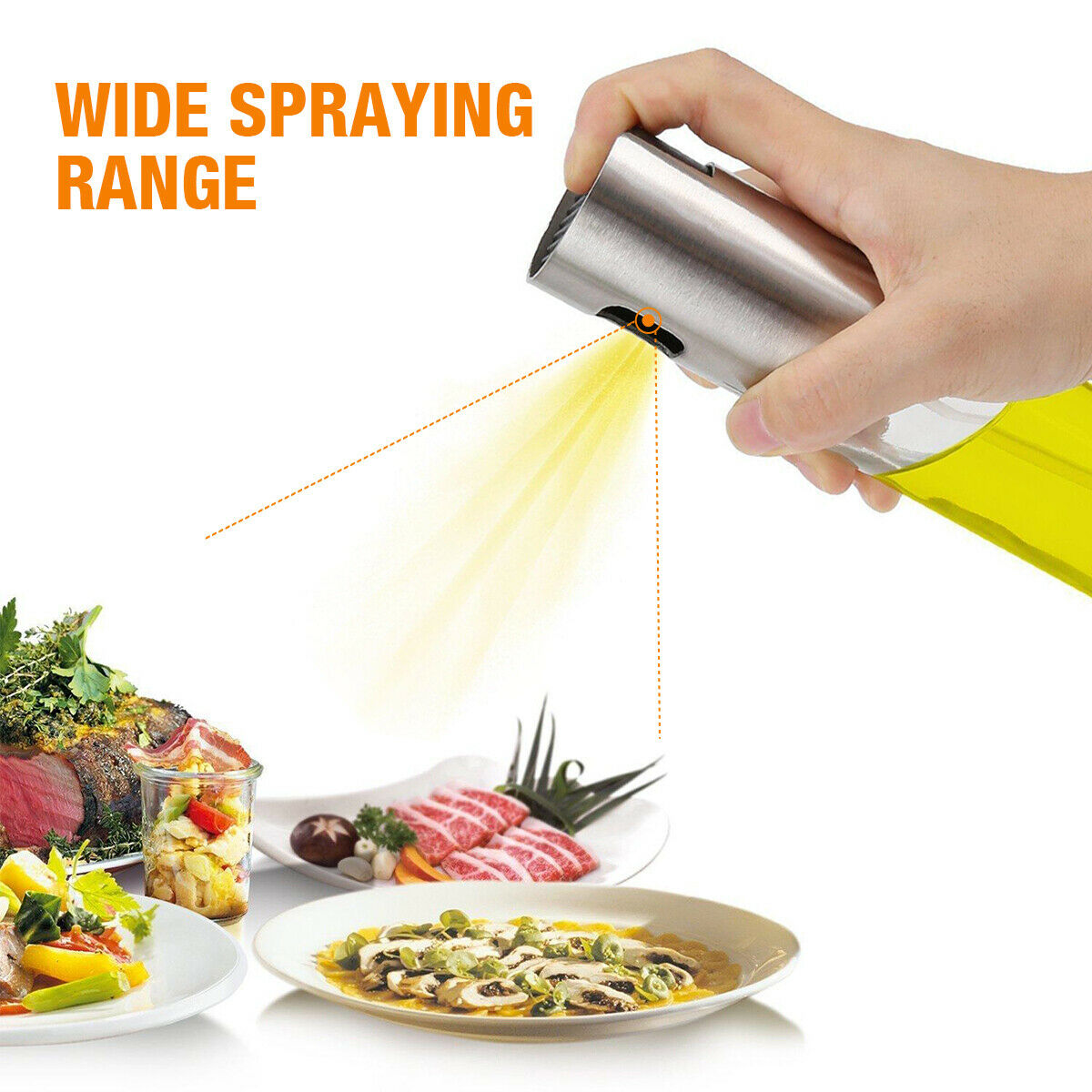 Premium Olive Oil Sprayer Bottle – Stainless Steel Cooking Oil Mister for Air Fryer, BBQ & Kitchen