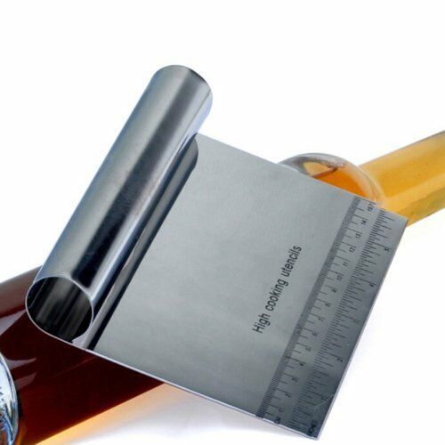 Professional Quality Heavy Duty Multi-Purpose Stainless Steel Bench Scraper, Chopper, Cutter