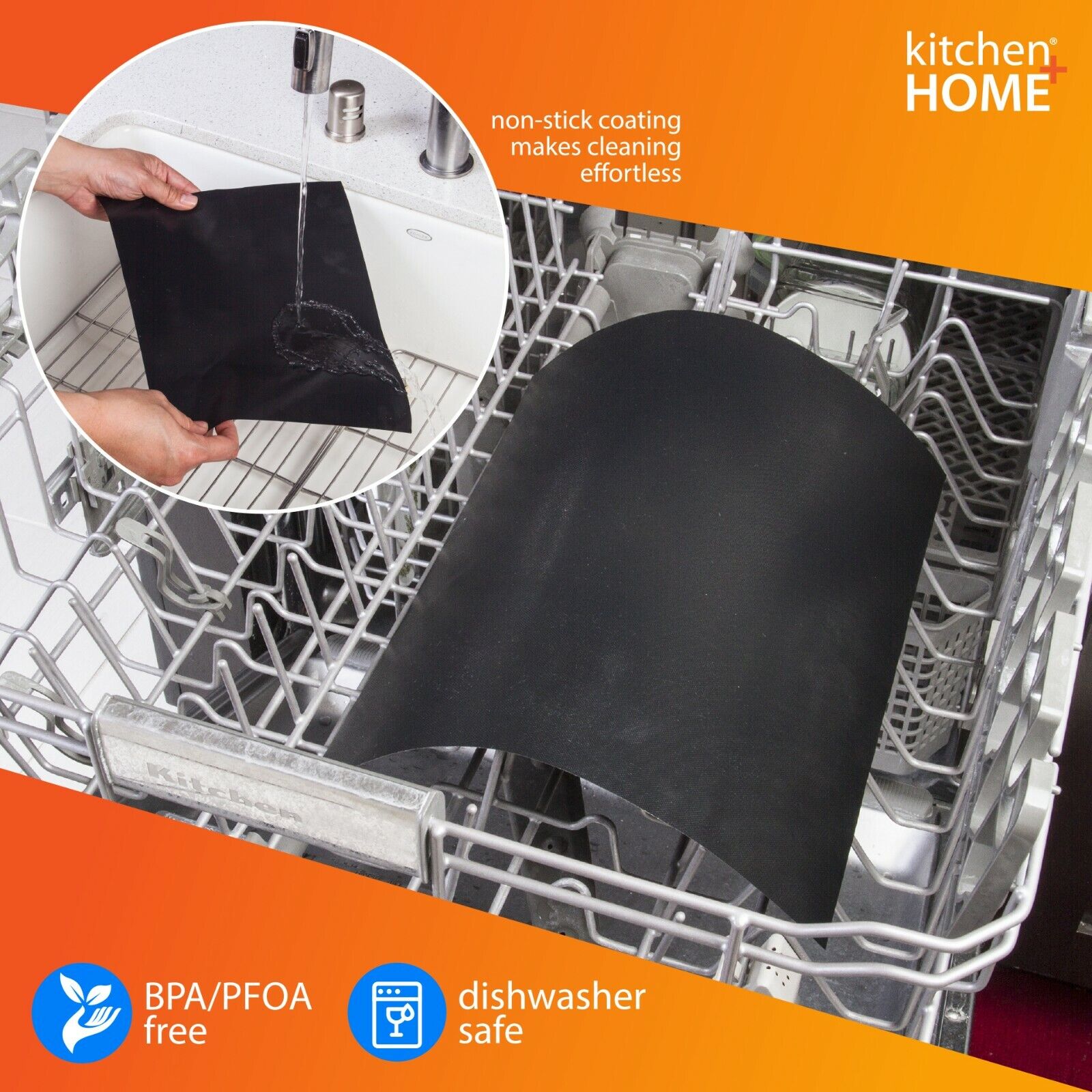 Nonstick Toaster Oven Liner -  Heavy Duty Teflon Reusable BPA Free Baking Mat