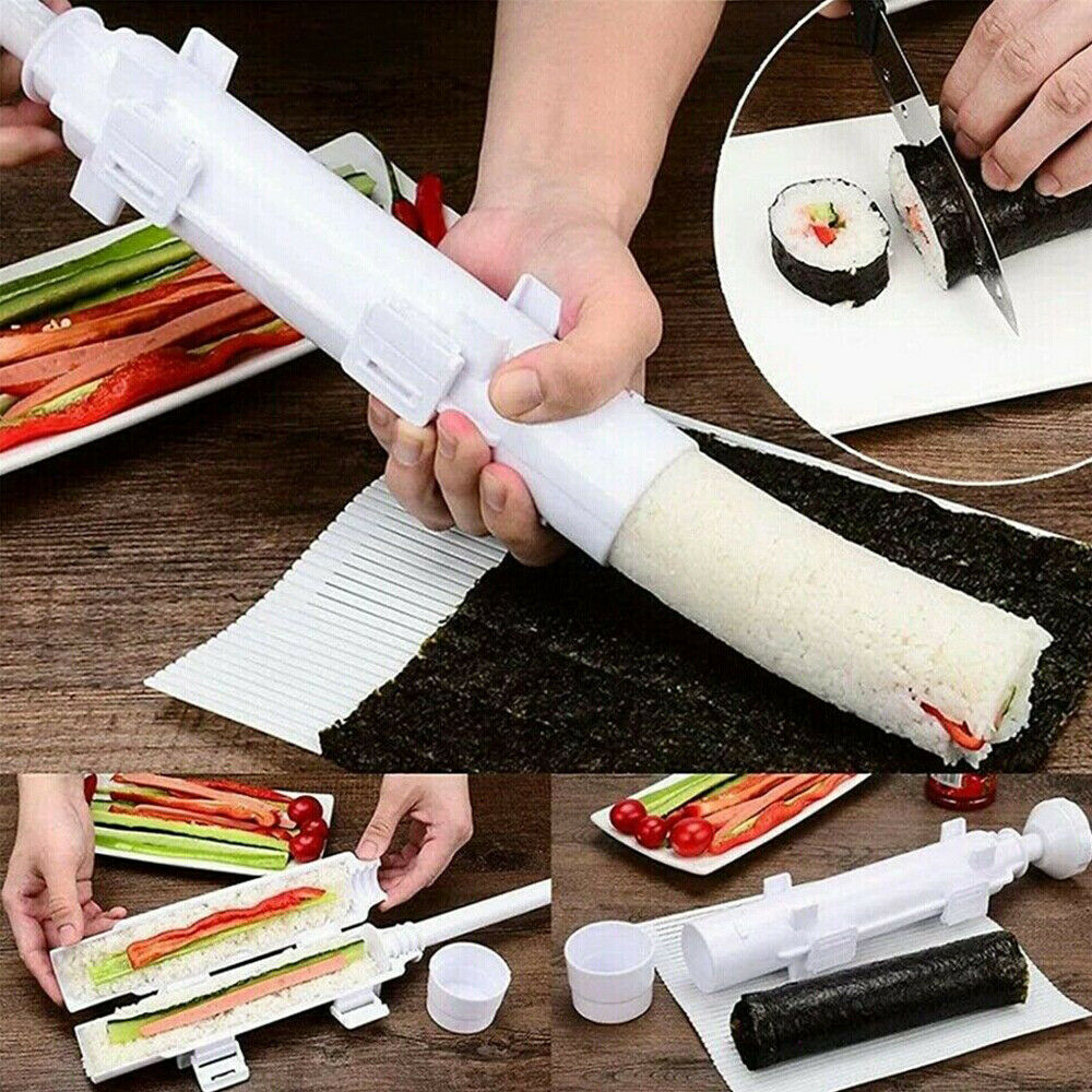 Sushi Making Kit, 23 in 1 Bamboo Sushi Maker Bazooka Sushi Roller