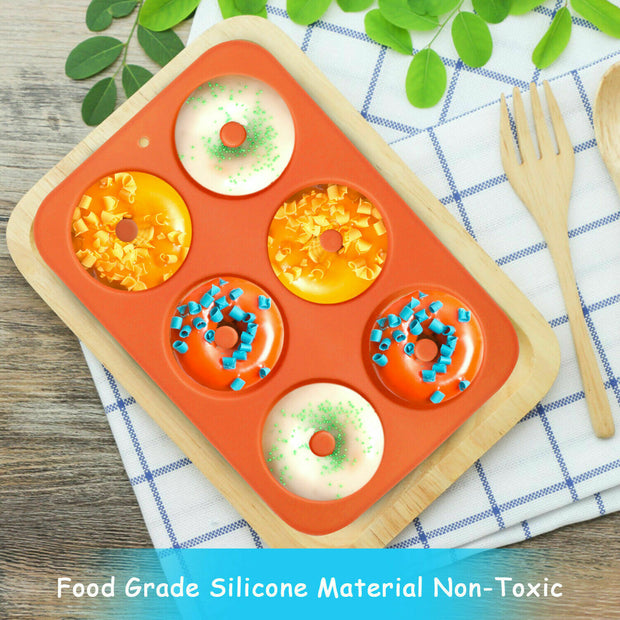 6-Hole Silicone Donut Baking Pan