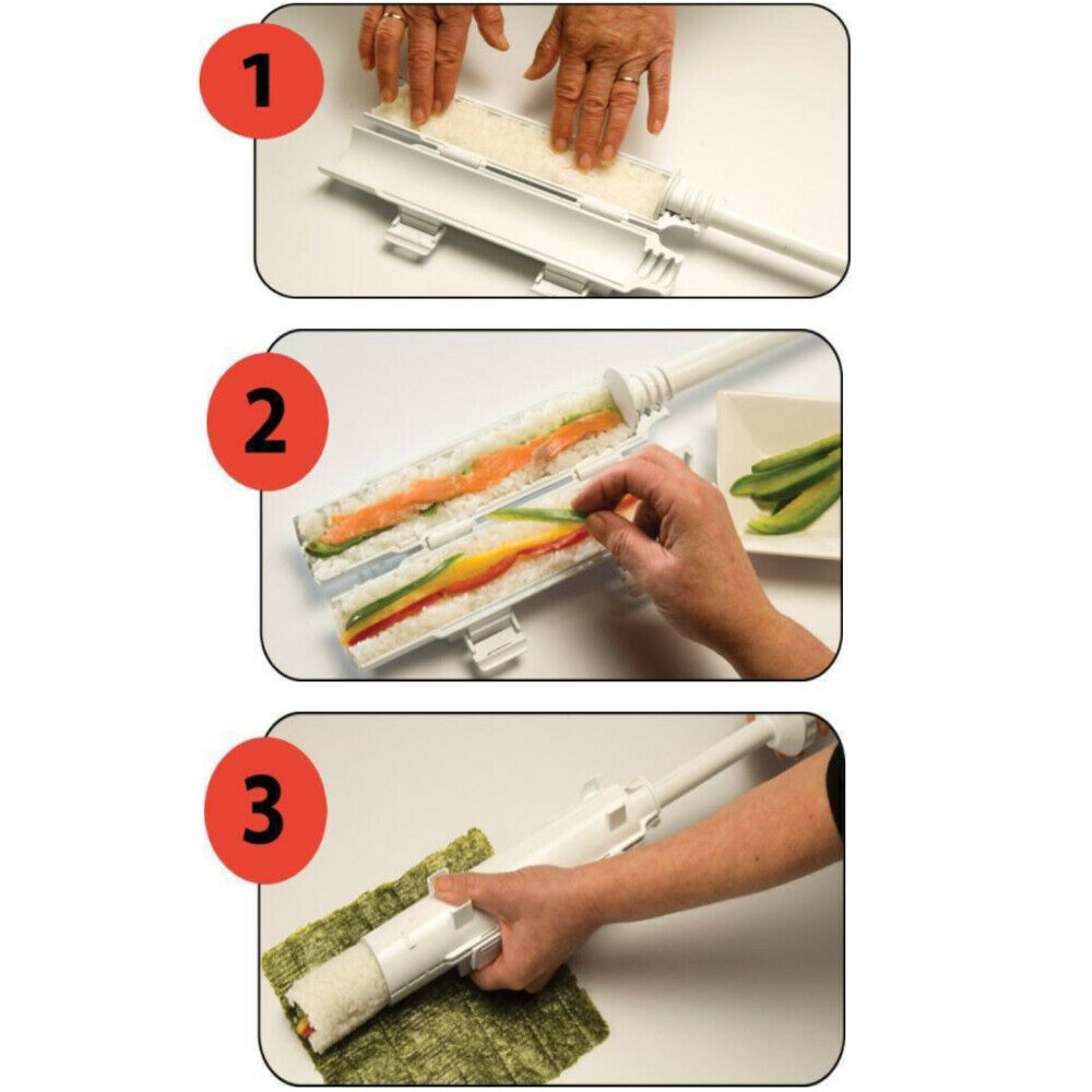 [3 Pack] Bazooka Sushi Roller - Sushi Maker Mold for