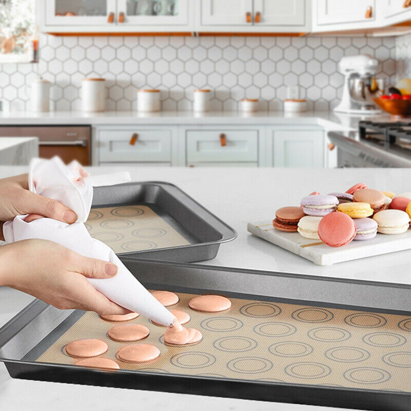 2-Pack Silicone Macaron Baking Mats – 30-Cavity Nonstick Pastry & Cookie Sheet Liners